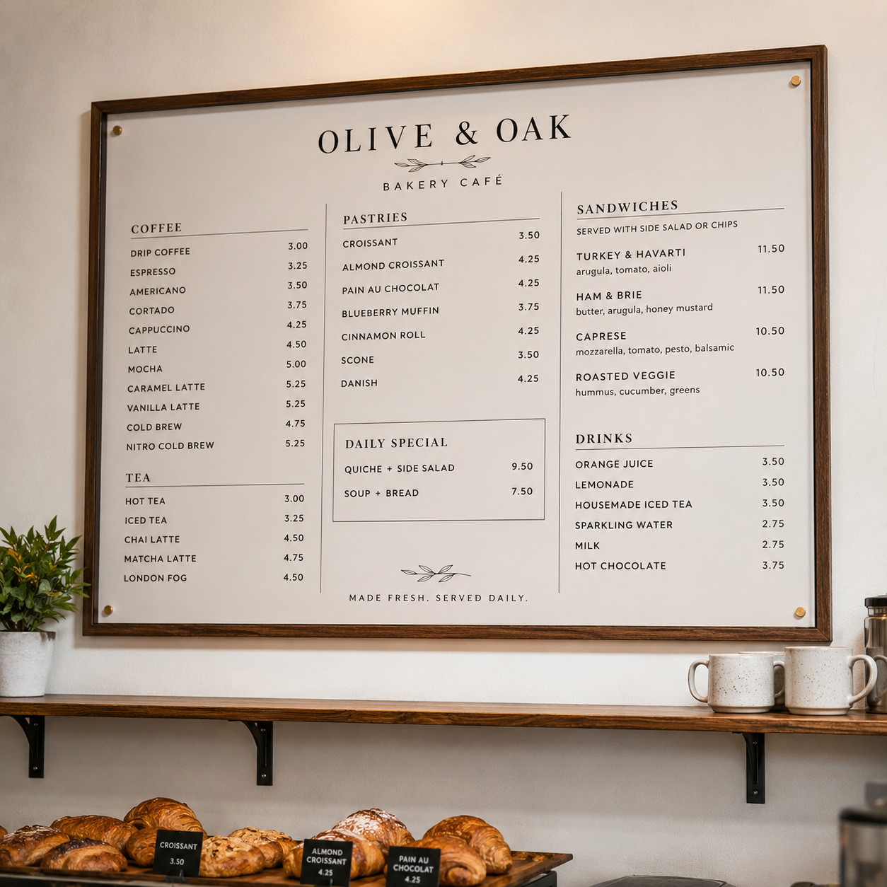 Wall Menu Boards