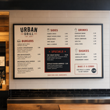 Wall Menu Boards
